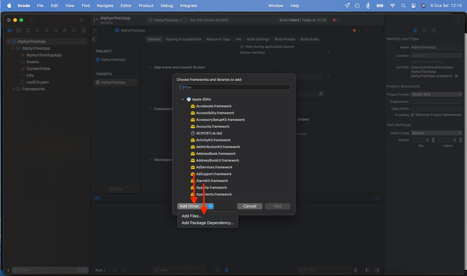 Add Other > Add Files